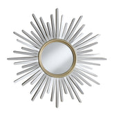 Coaster Beiwen Sunburst Wall Mirror Champagne and Silver Model 962937
